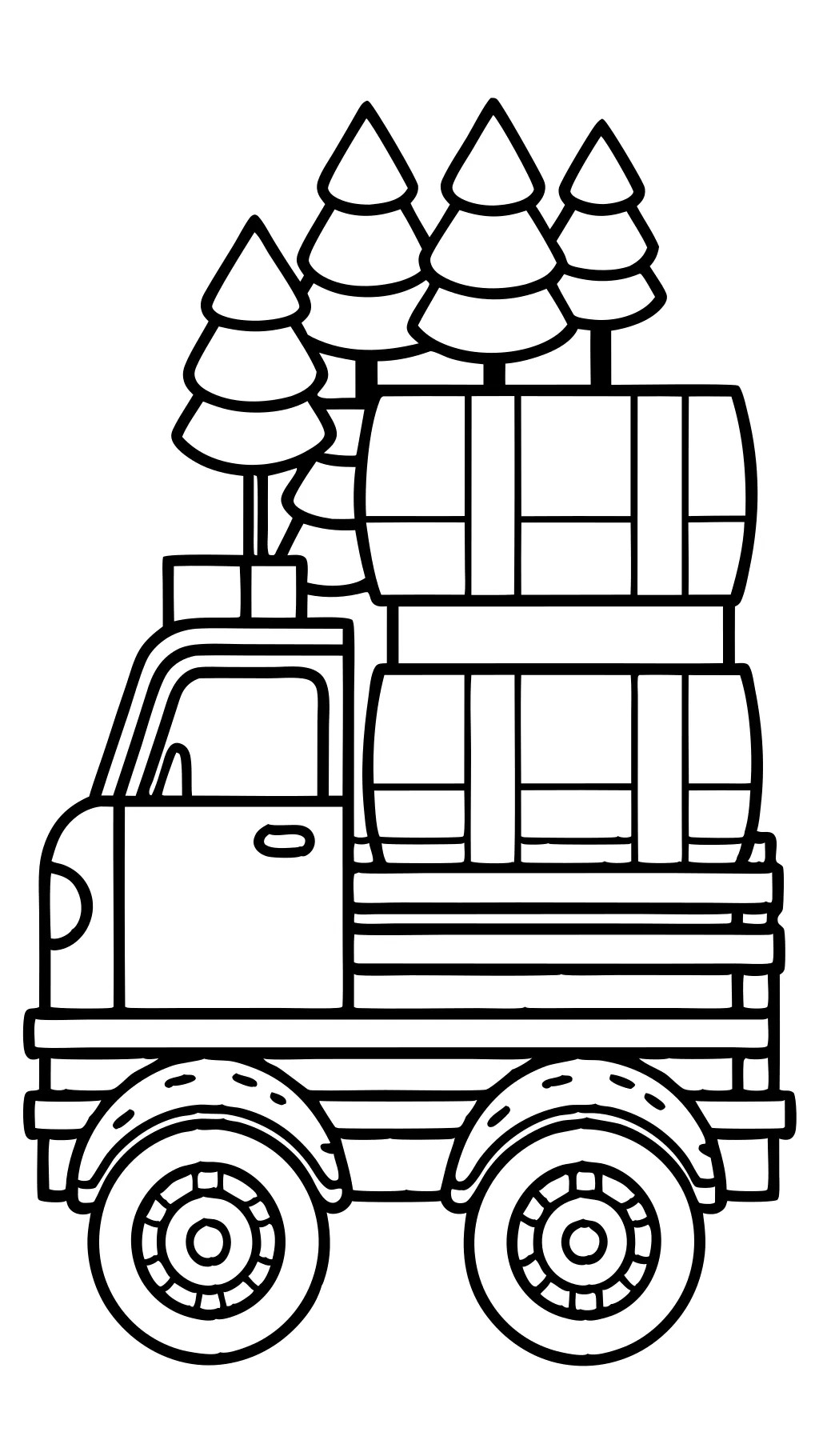 coloriage de camion à plat